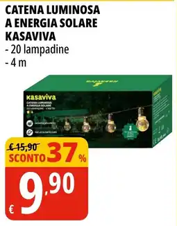 Tigros Catena luminosa a energia solare KASAVIVA offerta