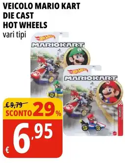 Tigros Veicolo mario kart die cast HOT WHEELS offerta