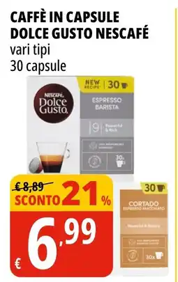 Tigros Caffè in capsule dolce gusto NESCAFÉ offerta