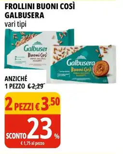 Tigros Frollini buoni così GALBUSERA offerta