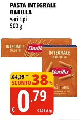 Tigros Pasta integrale BARILLA offerta
