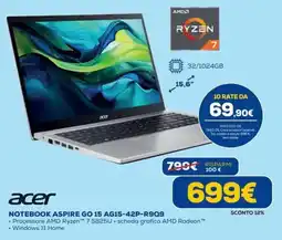 DIMOStore acer NOTEBOOK ASPIRE GO 15 AG15-42P-R9Q9 offerta