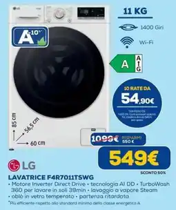 DIMOStore LG LAVATRICE F4R7011TSWG offerta