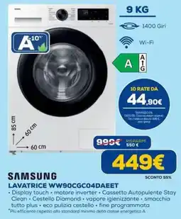 DIMOStore SAMSUNG LAVATRICE WW90CGC04DAEET offerta