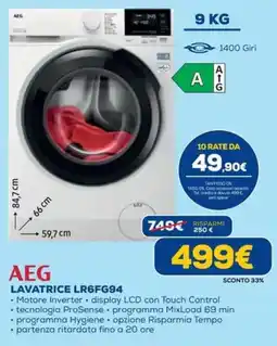 DIMOStore AEG LAVATRICE LR6FG94 offerta