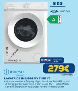 DIMOStore INDESIT LAVATRICE IMA 864 MY TIME IT offerta