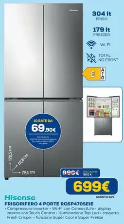 DIMOStore Hisense FRIGORIFERO 4 PORTE RQ5P470SEIE offerta
