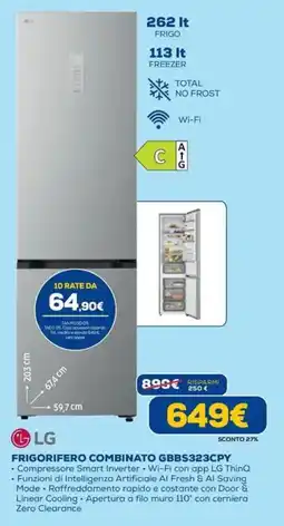 DIMOStore LG FRIGORIFERO COMBINATO GBBS323CPY offerta