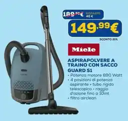 DIMOStore Miele ASPIRAPOLVERE A TRAINO CON SACCO GUARD S1 offerta