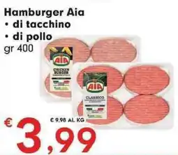 DeSpar Express Hamburger Aia di tacchino di pollo offerta
