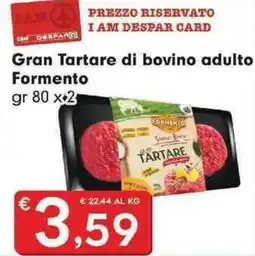 DeSpar Express Gran Tartare di bovino adulto Formento offerta