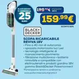 DIMOStore BLACK+ DECKER SCOPA RICARICABILE REVIVA 18V offerta