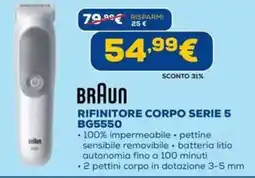 DIMOStore BRAUN RIFINITORE CORPO SERIE 5 BG5550 offerta