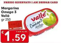 DeSpar Express Margarina Omega 3 Vallé offerta