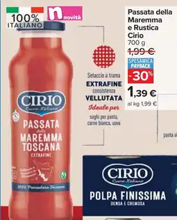 Carrefour Market Passata della Maremma e Rustica Cirio offerta