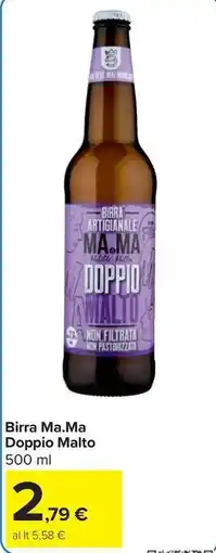 Carrefour Market Birra Ma.Ma Doppio Malto offerta