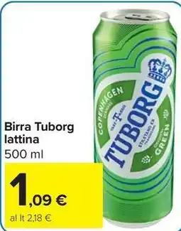 Carrefour Market Birra Tuborg lattina offerta