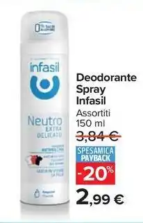 Carrefour Market Deodorante Spray Infasil offerta