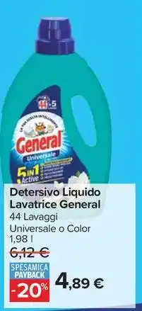 Carrefour Market Detersivo Liquido Lavatrice General offerta