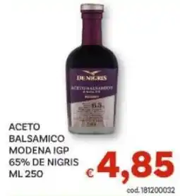 Vivo Supermercati Aceto balsamico modena igp 65% DE NIGRIS offerta