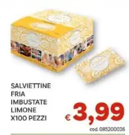 Vivo Supermercati Salviettine fria imbustate limone offerta