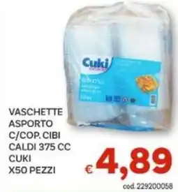 Vivo Supermercati Vaschette asporto c/cop. cibi caldi 375 cc CUKI offerta