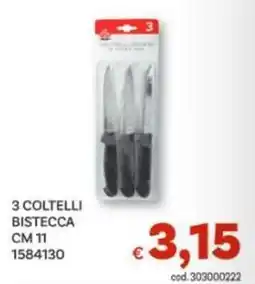 Vivo Supermercati 3 coltelli bistecca cm 11 1584130 offerta