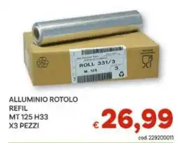 Vivo Supermercati Alluminio rotolo refil mt 125 h33 offerta