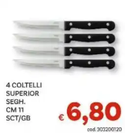 Vivo Supermercati 4 coltelli superior segh. cm 11 sct/gb offerta