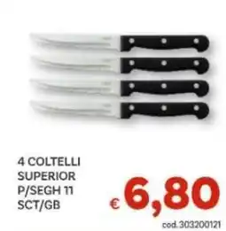 Vivo Supermercati 4 coltelli superior p/segh 11 sct/gb offerta