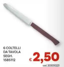 Vivo Supermercati 6 coltelli da tavola segh. 1585112 offerta