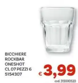 Vivo Supermercati Bicchiere rockbar oneshot cl 07 pezzi 6 5154307 offerta