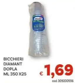 Vivo Supermercati Bicchieri diamant dopla ml 350 x25 offerta