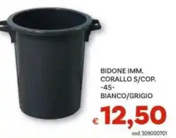 Vivo Supermercati Bidone imm. corallo s/cop. -45- bianco/grigio offerta