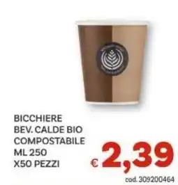 Vivo Supermercati Bicchiere bev. calde bio compostabile offerta