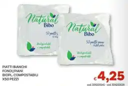 Vivo Supermercati Piatti bianchi fondi/piani biopl. compostabili offerta