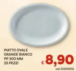 Vivo Supermercati Piatto ovale grande bianco pp 300 mm offerta