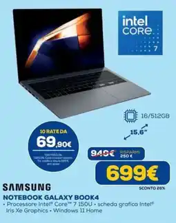 DIMOStore SAMSUNG NOTEBOOK GALAXY BOOK4 offerta