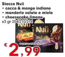 DeSpar Express Stecco Nuii cocco & mango indiano mandorle salate e miele cheesecake limone offerta