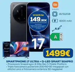 DIMOStore xiaomi SMARTPHONE 17 ULTRA+Q-LED SMART 50APRO offerta