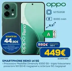 DIMOStore oppo SMARTPHONE RENO 14 5G offerta