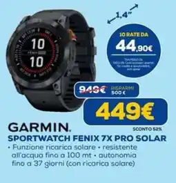 DIMOStore GARMIN SPORTWATCH FENIX 7X PRO SOLAR offerta