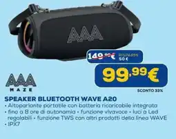 DIMOStore SPEAKER BLUETOOTH WAVE A20 offerta