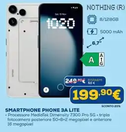 DIMOStore NOTHING (R) SMARTPHONE PHONE 3A LITE offerta