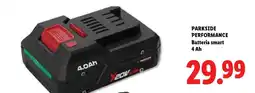 Lidl PARKSIDE PERFORMANCE Batteria smart 4 Ah offerta