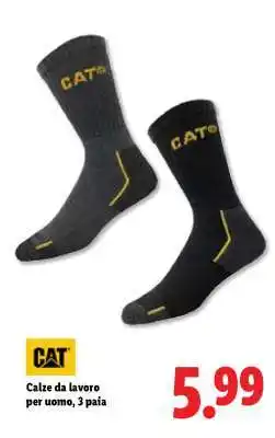 Lidl CAT Calze da lavoro per uomo, 3 paia offerta