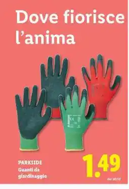 Lidl PARKSIDE Guanti da giardinaggio offerta