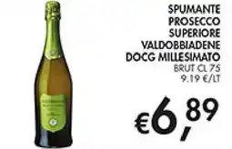 Coal Spumante prosecco superiore valdobbiadene docg millesimato brut offerta