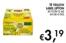 Coal Tè yellow label LIPTON offerta