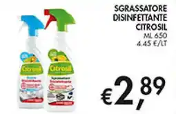 Coal Sgrassatore disinfettante CITROSIL offerta
